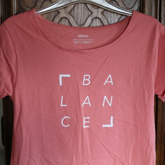 Zuell BALANCE Graphic Crew Neck Tee - Coral, S - Picture 7 of 16